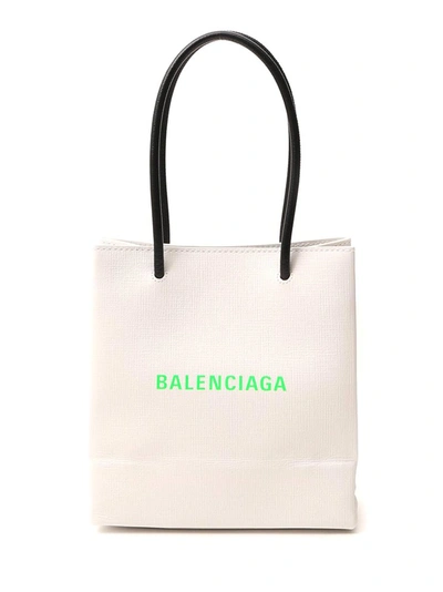 Balenciaga Shopping Tote North-south Xxs In White | ModeSens