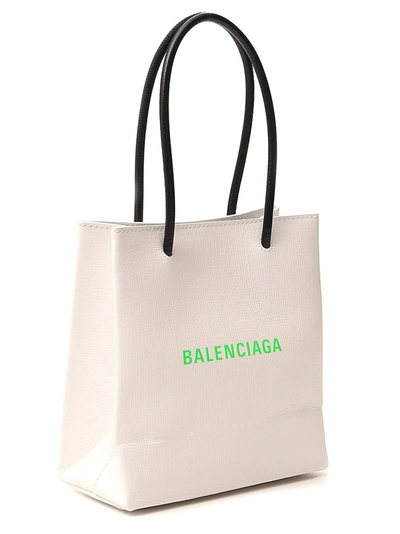 Shop Balenciaga North South Shopping Tote Bag In White