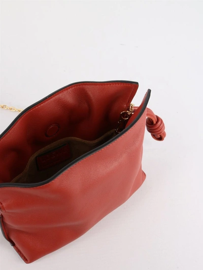 Shop Loewe Flamenco Nano Clutch Bag In Red