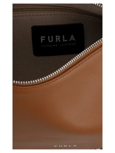 Shop Furla Moon Small Shoulder Bag In Brown