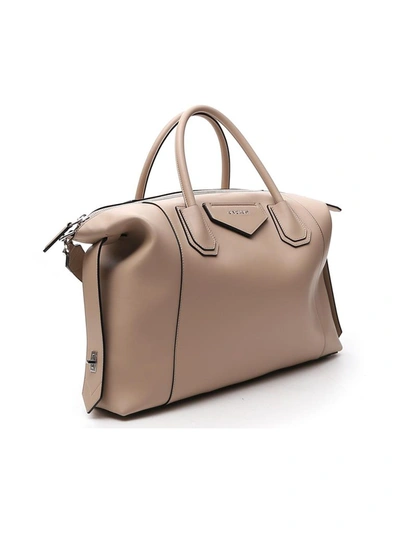 Shop Givenchy Antigona Soft Medium Tote Bag In Beige