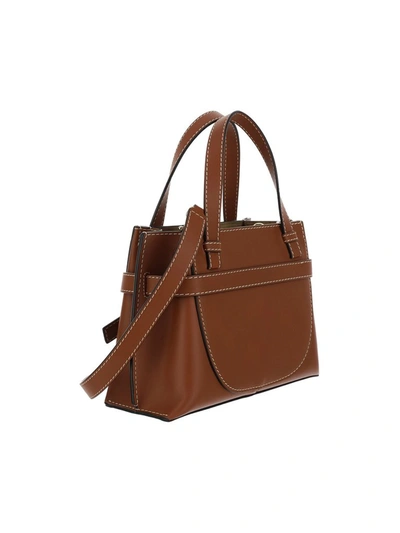 Shop Loewe Gate Top Handle Bag In Brown