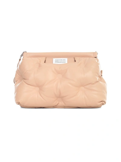 Shop Maison Margiela Glam Slam Large Shoulder Bag In Beige