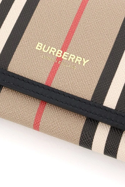 Shop Burberry Icon Striped Continental Wallet In Multi