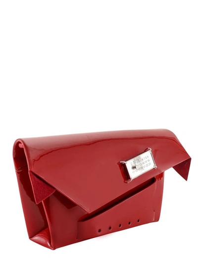 Shop Maison Margiela Snatched Clutch Bag In Red