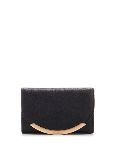 Shop See By Chloé Lizzie Compact Flap Wallet In Black