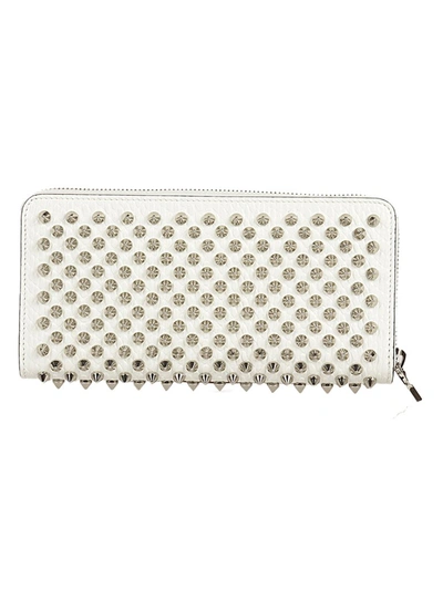 Shop Christian Louboutin Spikes Zip In White