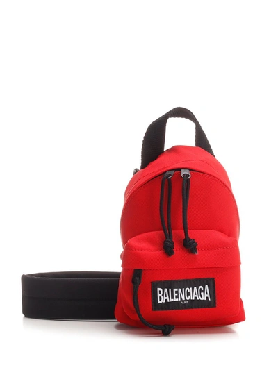 Shop Balenciaga Oversized Mini Backpack In Red