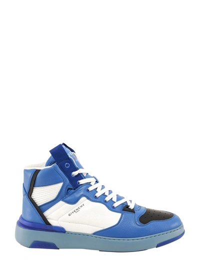 Shop Givenchy Wing Mid Three Tone Sneakers In Blue