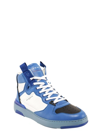 Shop Givenchy Wing Mid Three Tone Sneakers In Blue