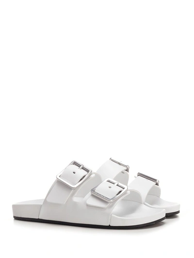 Shop Balenciaga Mallorca Strap Sandals In White