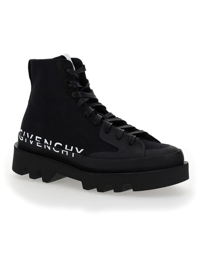Shop Givenchy Clapham High Sneakers In Black
