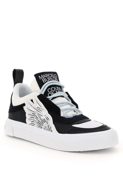 Shop Marcelo Burlon County Of Milan Embroidered Wings Sneakers In Multi