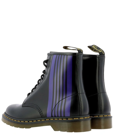 Shop Dr. Martens' Dr. Martens 1460 Needles Stripe Military Boots In Black