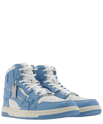 Shop Amiri Skeleton Patch High Top Sneakers In Blue