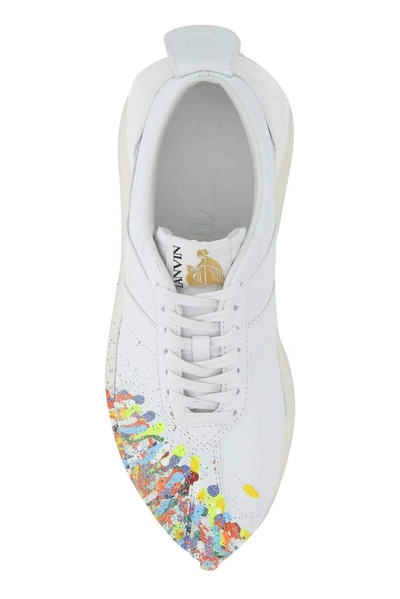Shop Lanvin X Gallery Dept. Paint Splatter Sneakers In White