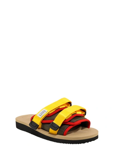Shop Suicoke Moto Cab Flat Sandals In Yellow
