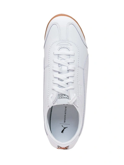 Puma X Maison Kitsune Roma Sneakers In Leather In White | ModeSens