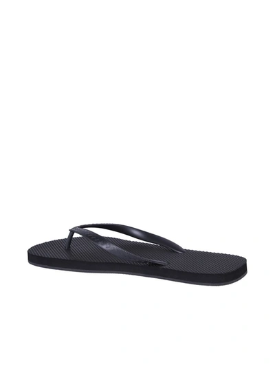 Shop Dsquared2 Logo Thong Sandals In Black