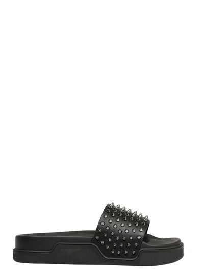 Shop Christian Louboutin Pool Fun Studded Sandals In Black