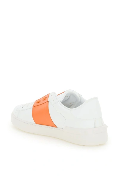 Shop Valentino Garavani Rockstud Open Sneakers In White