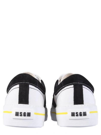 Shop Msgm Contrast Detail Low In White