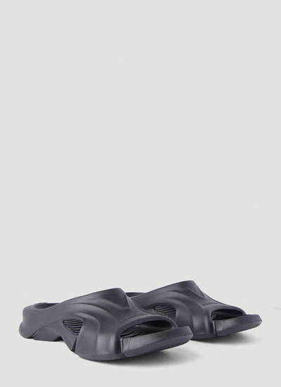 Shop Balenciaga Mold Slides In Black