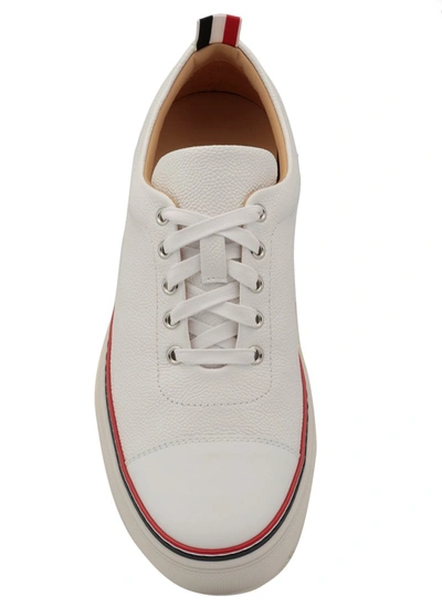 Shop Thom Browne Rwb Stripe Low In White