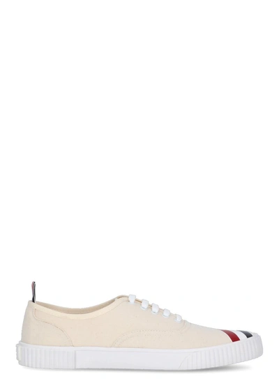 Shop Thom Browne Heritage Rwb Stripe Sneakers In White