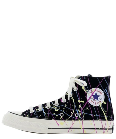 Shop Converse Archive Paint Splatter Chuck 70 Sneakers In Black