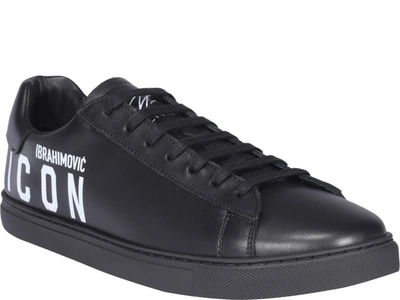 Shop Dsquared2 X Ibrahimović Icon New Tennis Sneakers In Black