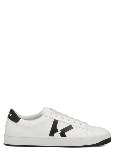 Shop Kenzo Kourt K Logo Sneakers In White