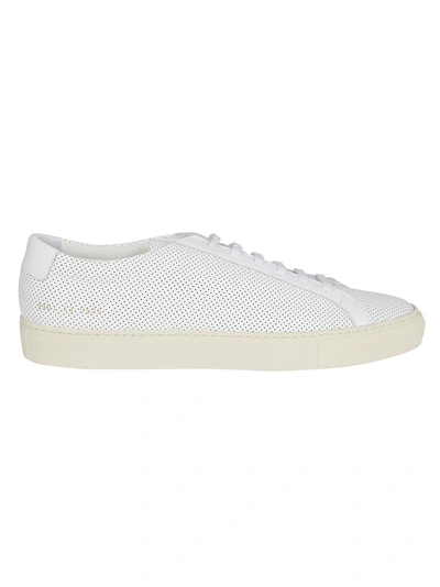 Shop Common Projects Achilles Perforated Sneakers In White