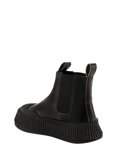 Shop Jil Sander Platform Chelsea Boots In Black