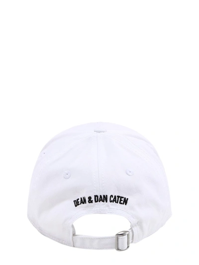 Shop Dsquared2 Icon Logo Embroidered Baseball Cap In White