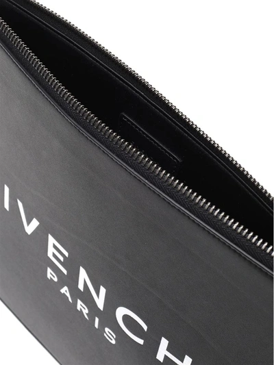 Shop Givenchy Paris Large Zipped Pouch In Black
