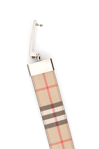 Shop Burberry Reversible Vintage Check Belt In Multi