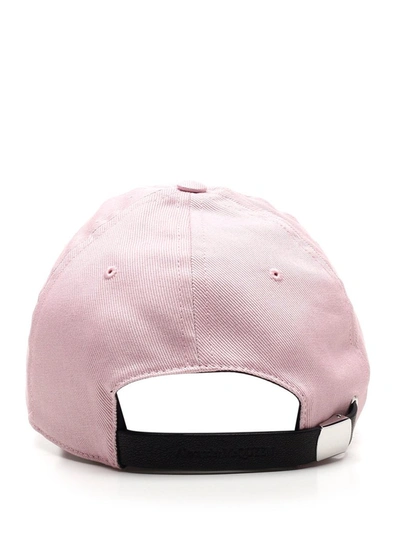 Shop Alexander Mcqueen Logo Embroidered Baseball Cap In Pink