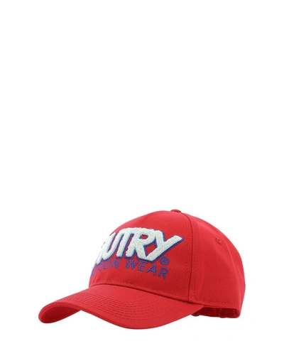 Shop Autry Action Embroidered Baseball Cap In Red