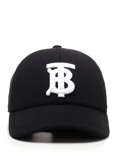 Shop Burberry Monogram Motif Jersey Baseball Cap In Black