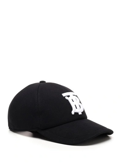 Shop Burberry Monogram Motif Jersey Baseball Cap In Black