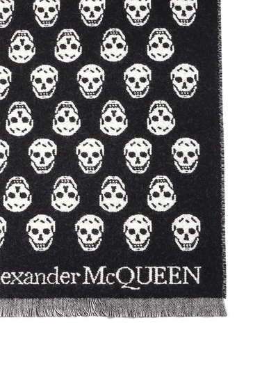 Shop Alexander Mcqueen Allover Skull Scarf In Black