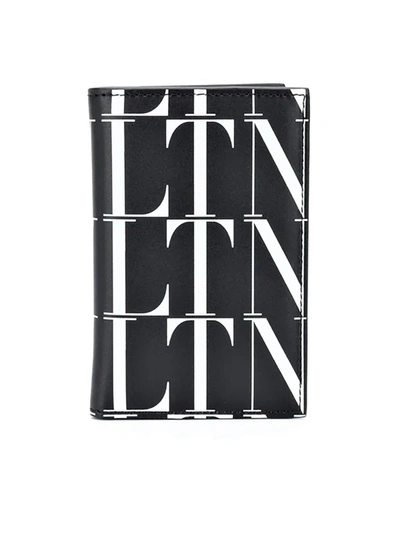 Shop Valentino Vltn Times Bifold Wallet In Black