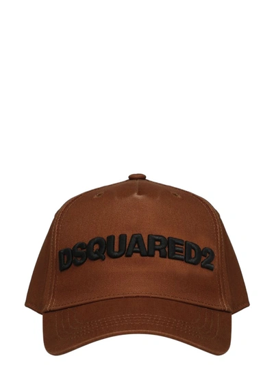 Shop Dsquared2 Logo Embroidered Baseball Cap In Brown