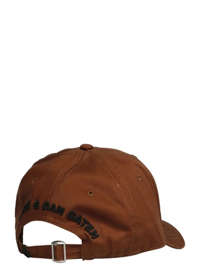 Shop Dsquared2 Logo Embroidered Baseball Cap In Brown