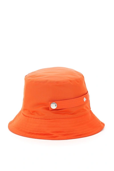 Shop Alexander Mcqueen Graffiti Logo Print Bucket Hat In Orange