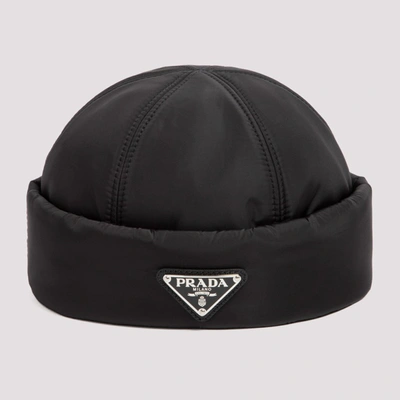 Shop Prada Logo Plaque Hat In Black