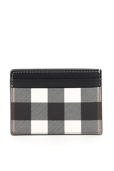 Shop Burberry Checked Card Case In Multi