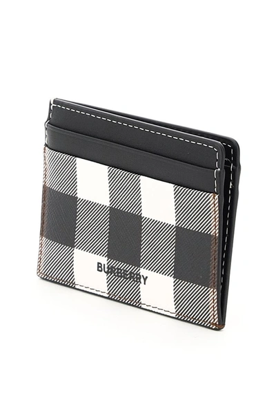 Shop Burberry Checked Card Case In Multi