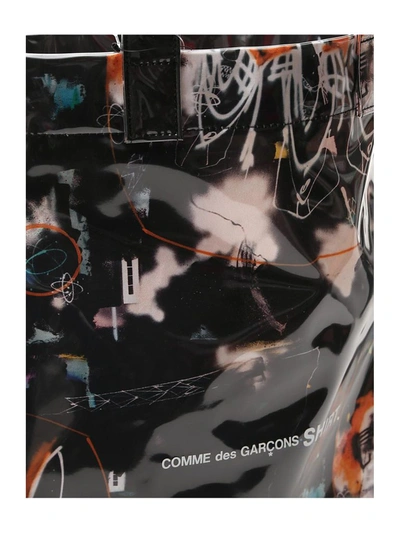 Shop Comme Des Garçons Shirt X Futura Graffiti Print Tote Bag In Multi